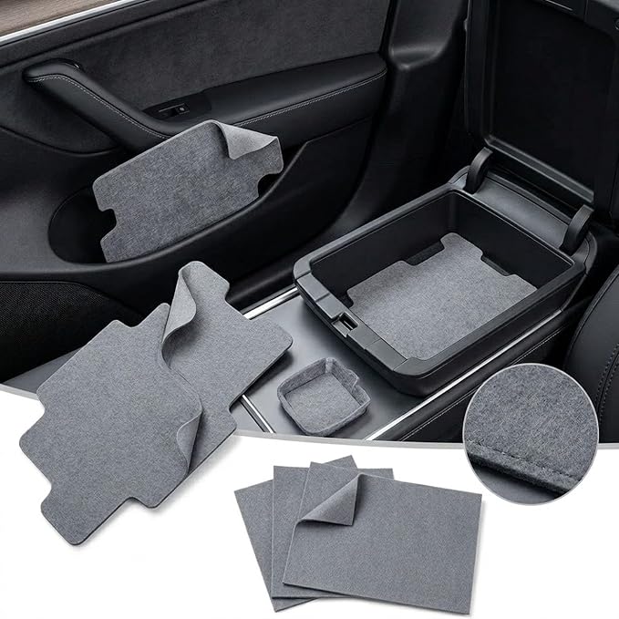 HaoFeiJH 6 Pcs Soft Gray Felt Fabric Sheets
