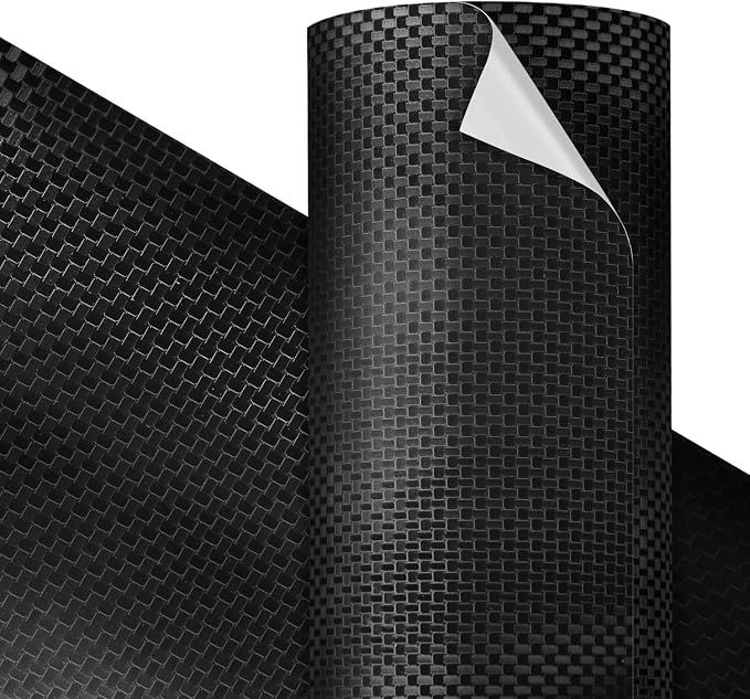 VViViD Premium Square Carbon Black Craft Vinyl Roll 1ft x 5ft – Bubble-Free Air