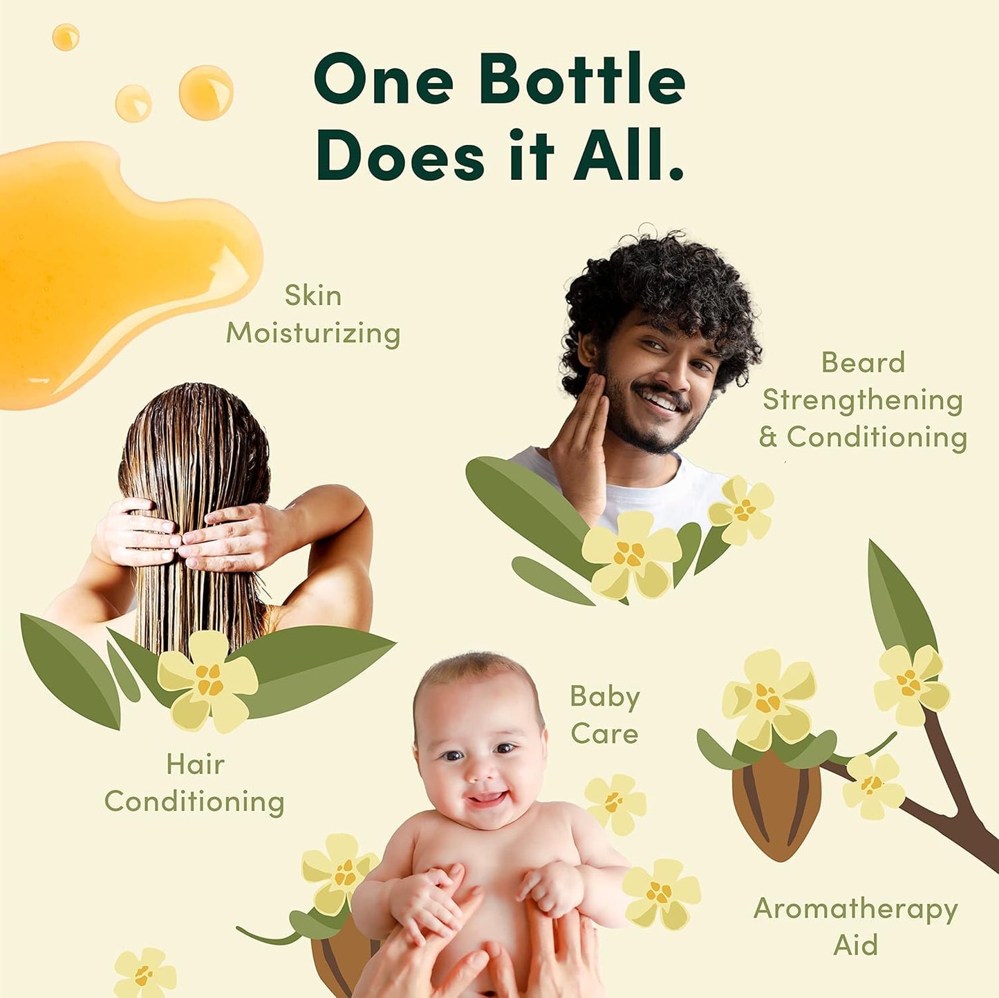 HobaCare Organic Jojoba Baby Oil with Pump Dispenser – 100% Pure Natural Unrefined Unscented Hexane Free Cold Pressed Jojoba Oil for Baby Hair, Infant Skin, Scalp Moisturizing (8.45 oz)