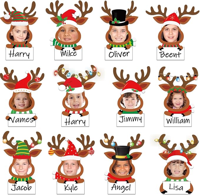 48 Set Christmas DIY Elk Cutouts