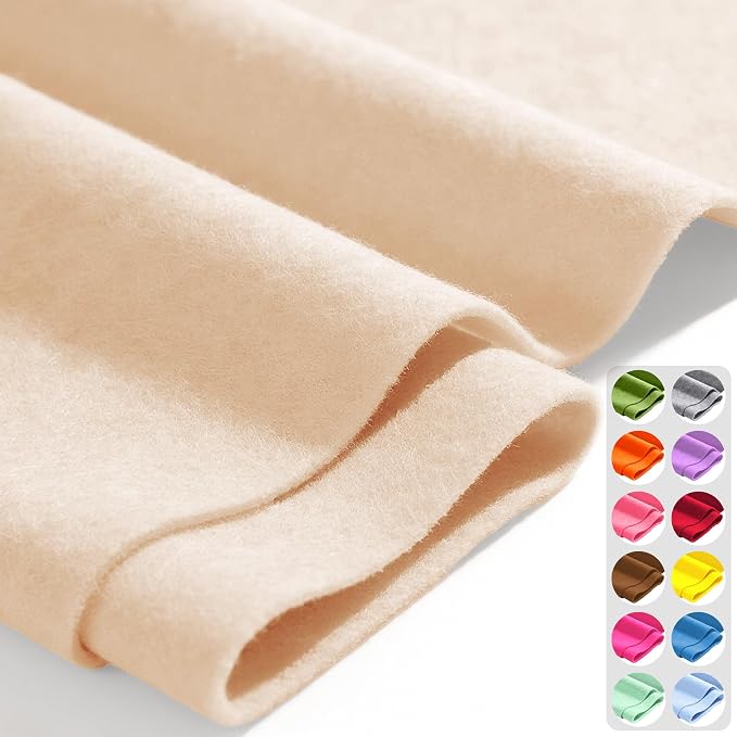 Light Apricot 36" X 36" Felt Fabric Sheet