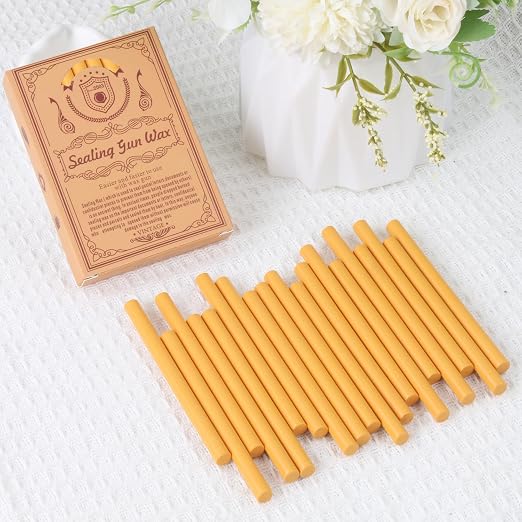 Yellow Sealing Wax Sticks, WASOHLING 20Pcs Glue Gun Wax Seal Sticks