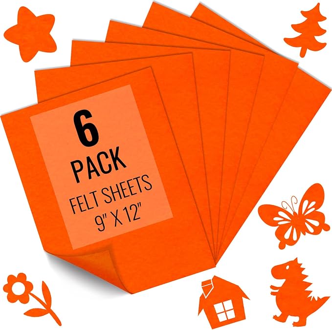 IONTACH 9" X 12" Soft Felt Sheets 1.6mm Thick | Felt Fabric