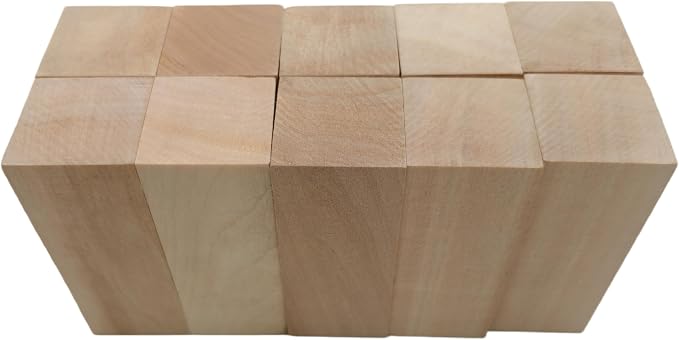 10PCS Basswood Carving Blocks, Whittling Wood Carving Kit, Unfinished Wooden