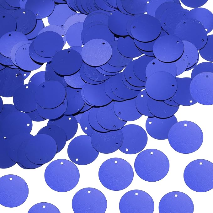 MECCANIXITY 700 Pcs Flat Round Sequins 15mm/0.6 Inch Loose Paillettes Craft