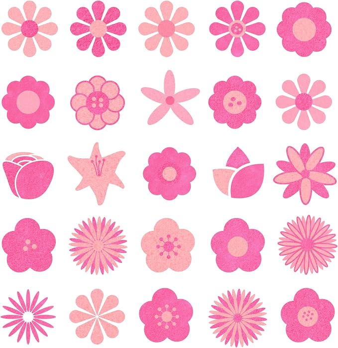 Whaline 18Pcs Pink Felt Fabric Sheets Soft Thick Assorted Pink Craft Felt Pack