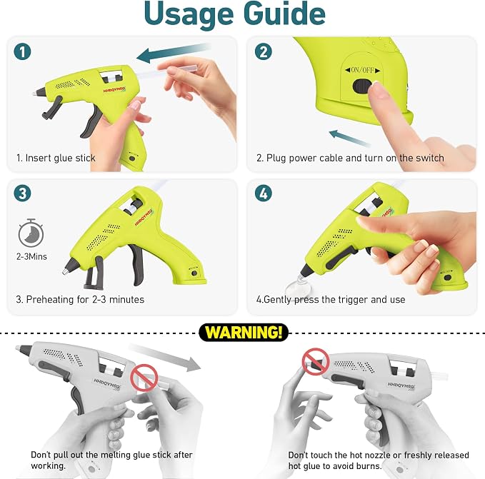Cordless Hot Glue Gun, 20W Hot Glue Gun