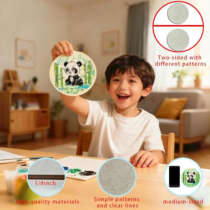 10PCS Wooden Crafts to Paint