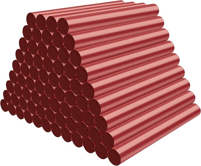 72 Pack Wine Red Hot Glue Sticks Bulk