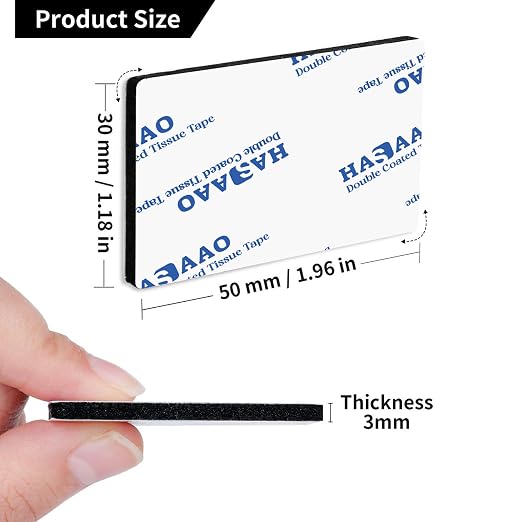 HASAAO 60 Pcs Double Sided Adhesive Pads, Heavy Duty Foam Mounting Tape |