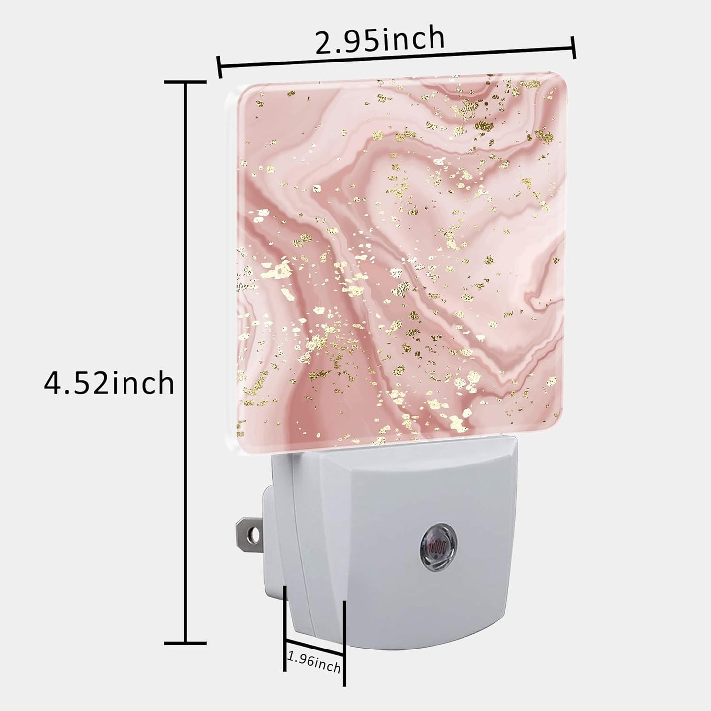 Plug in Night Lights Gold Splatter Texture Liquid Marble Nightlight Plug Into Wall Dusk to Dawn Sensor LED Night Light for Kid Girls Boys Room Decor,Hallway,Kitchen,Bathroom,Nursery,Stairs