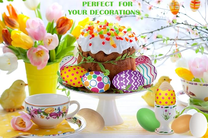 Chochkees Small Smooth Unpainted Natural Stand-Up Wooden Easter Eggs, Décor and