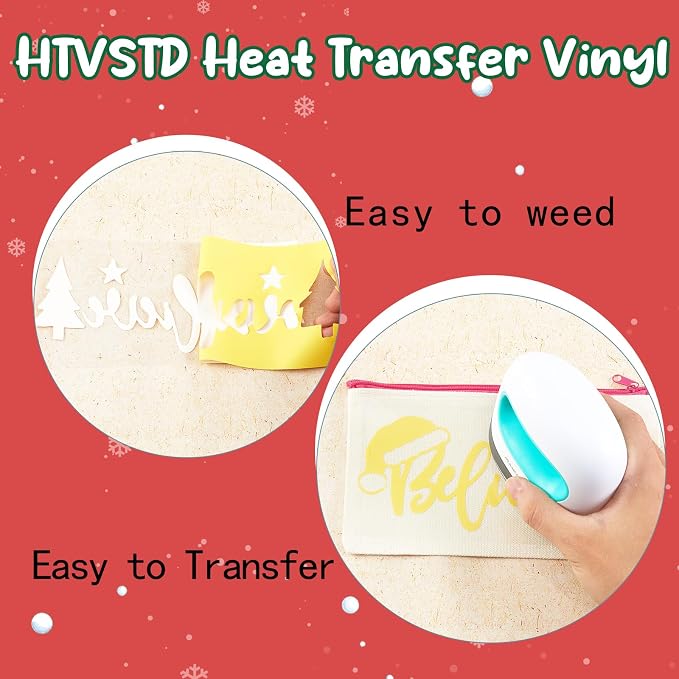 HTVSTD Christmas HTV Heat Transfer Vinyl 18pcs 12×10in Iron on Vinyl |