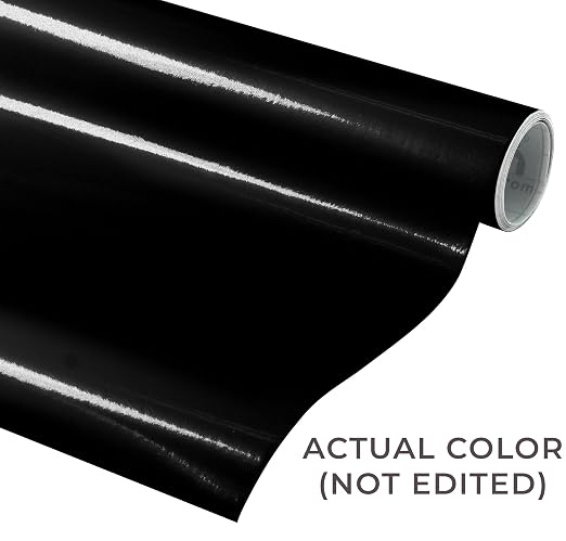 VViViD Black Gloss DECO65 Permanent Adhesive Craft Vinyl