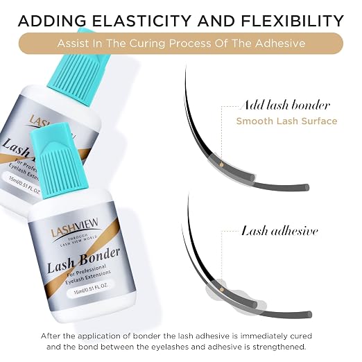 LASHVIEW Lash Bonder for Eyelash Extension, Lash Sealant, Glue Accelerator