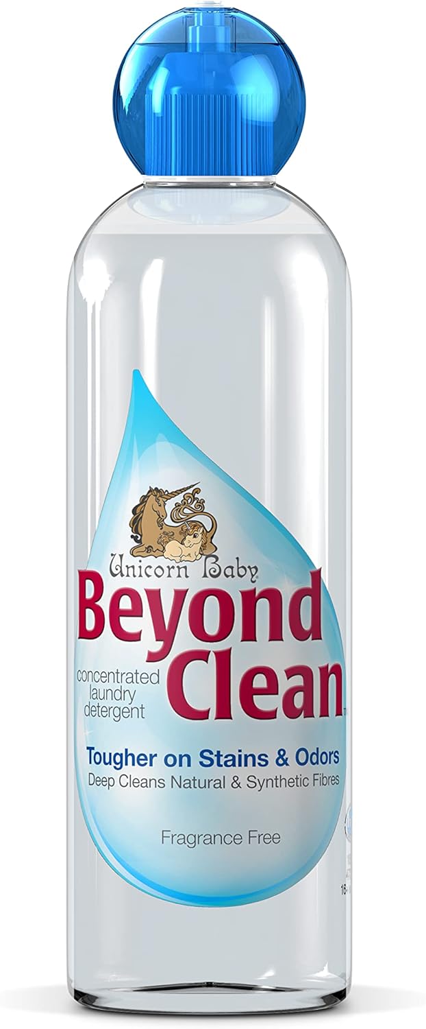 Unicorn Baby Beyond Clean 16OZ. Baby Safe Detergent. Deep Scour Cleaning on Woolies, Cloth Diapers, and Any Raw Type of Fiber. Fragrance Free.
