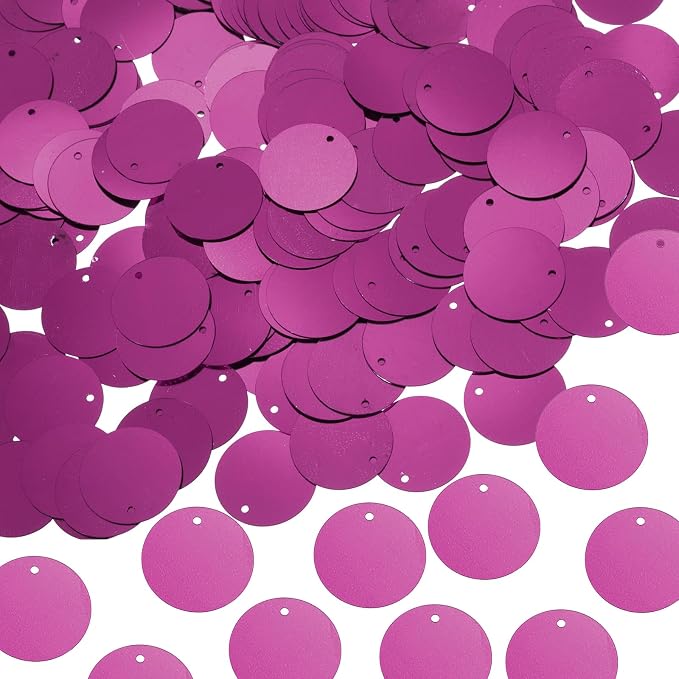 MECCANIXITY 700 Pcs Flat Round Sequins 15mm/0.6 Inch Loose Paillettes Craft