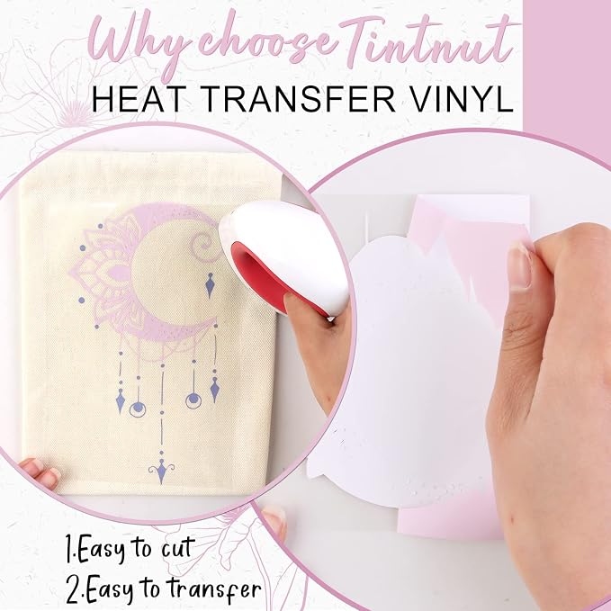 Tintnut Light Lilac Heat Transfer Vinyl, 10inx6ft Iron on Vinyl | Neutral boho
