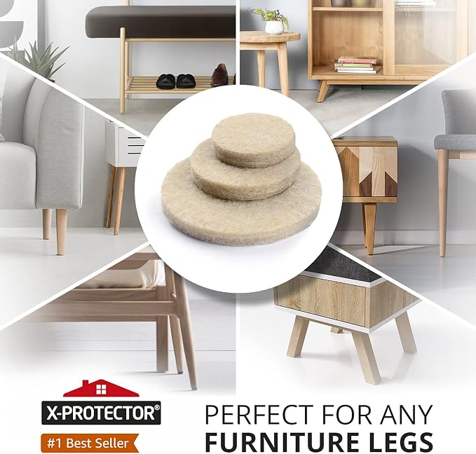 Felt Furniture Pads X-PROTECTOR 181 PCS Premium Furniture Pads