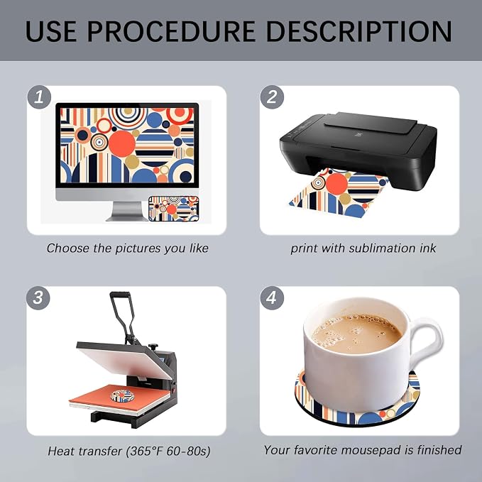 80 PCS Sublimation Blank Cup Coasters Bulk, 4x4 Inch Round Blank Cup Mat Rubber