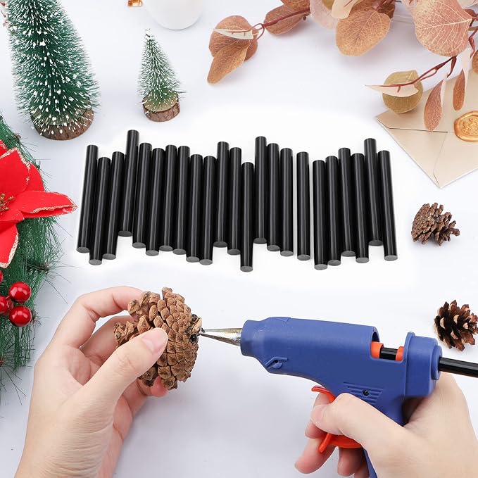 ENPOINT Black Hot Glue Sticks Full Size, Fabric Adhesive Glue Sticks