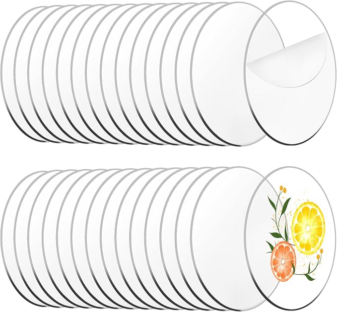 30 Pcs 6 Inch Acrylic Blanks Clear Round Acrylic Circles | Clear Plastic