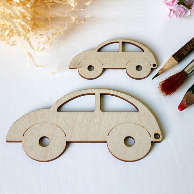 HOIGON 150 PCS Rectangle Unfinished Wood Pieces, 4 x 6 Inch Blank Basswood