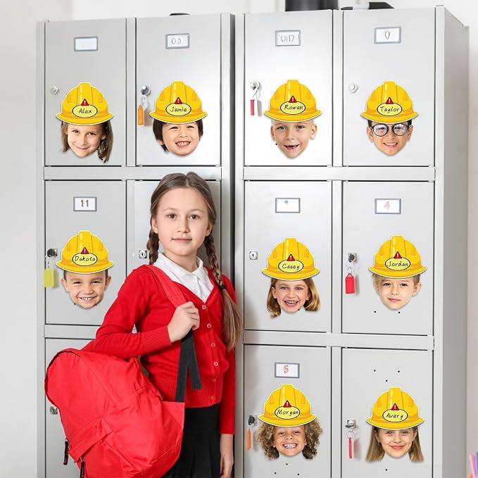 gisgfim 80Pcs Construction Helmet Cutouts Back to School Decorations Bulletin