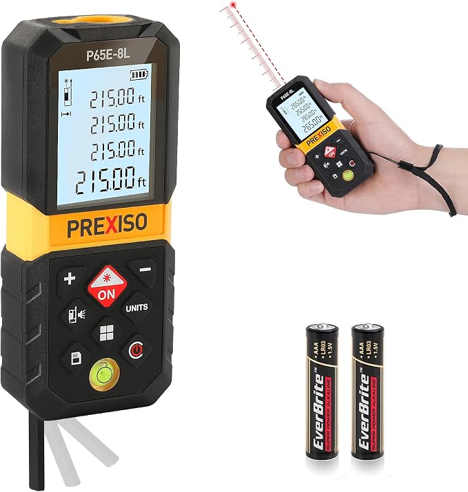 PREXISO Laser Measure, 215Ft Laser Measurement Tool
