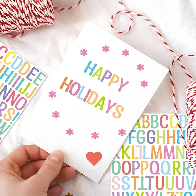 Letter Stickers 1 inch, Self-Adhesive Vinyl Waterproof ABC Letter Stickers