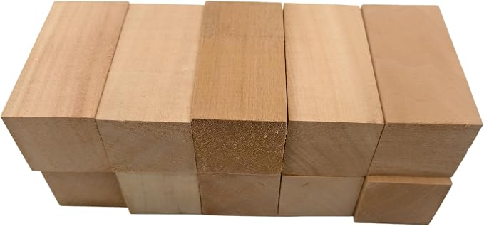 10PCS Basswood Carving Blocks, Whittling Wood Carving Kit, Unfinished Wooden