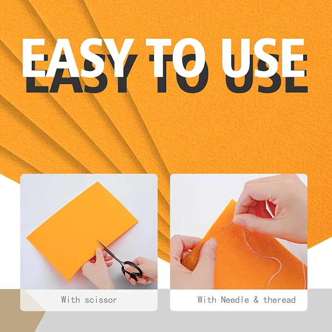 HaoFeiJH Orange Felt Squares