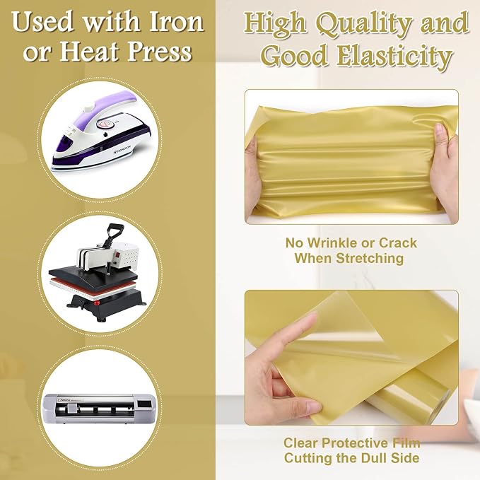 Flasoo Heat Transfer Vinyl Rolls, Compatible
