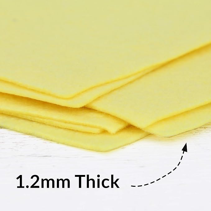 Threadart Light Yellow Premium Felt Sheets