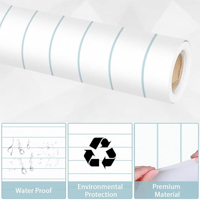 Qyeahkj Composition Bulletin Board Paper Roll Notebook Blue Lined Bulletin