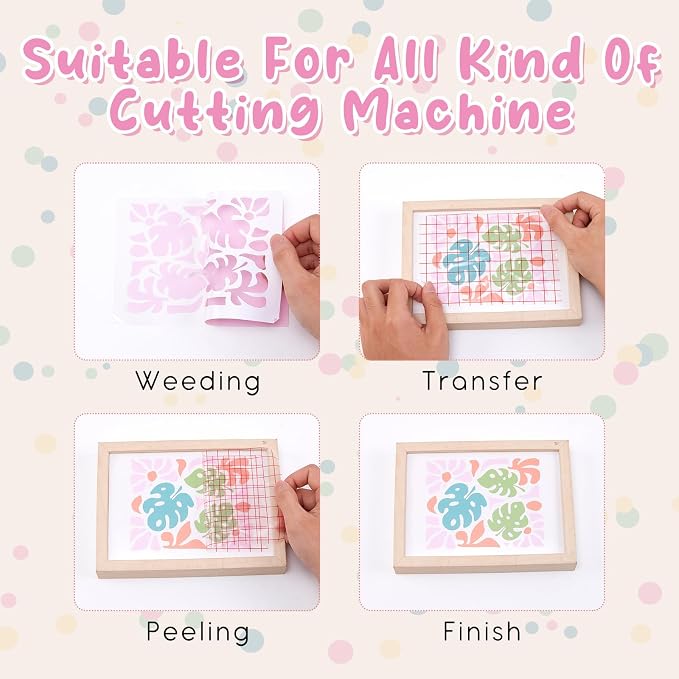 Tintnut Boho Permanent Vinyl 8 Sheets 12''x10'' Pink Purple Adhesive Vinyl |