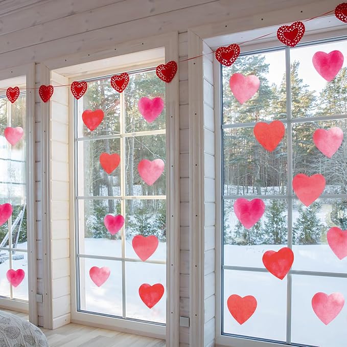 90 Pieces Heart Cutouts Paper Hearts Heart Shape Cards 5.5 Inches Large