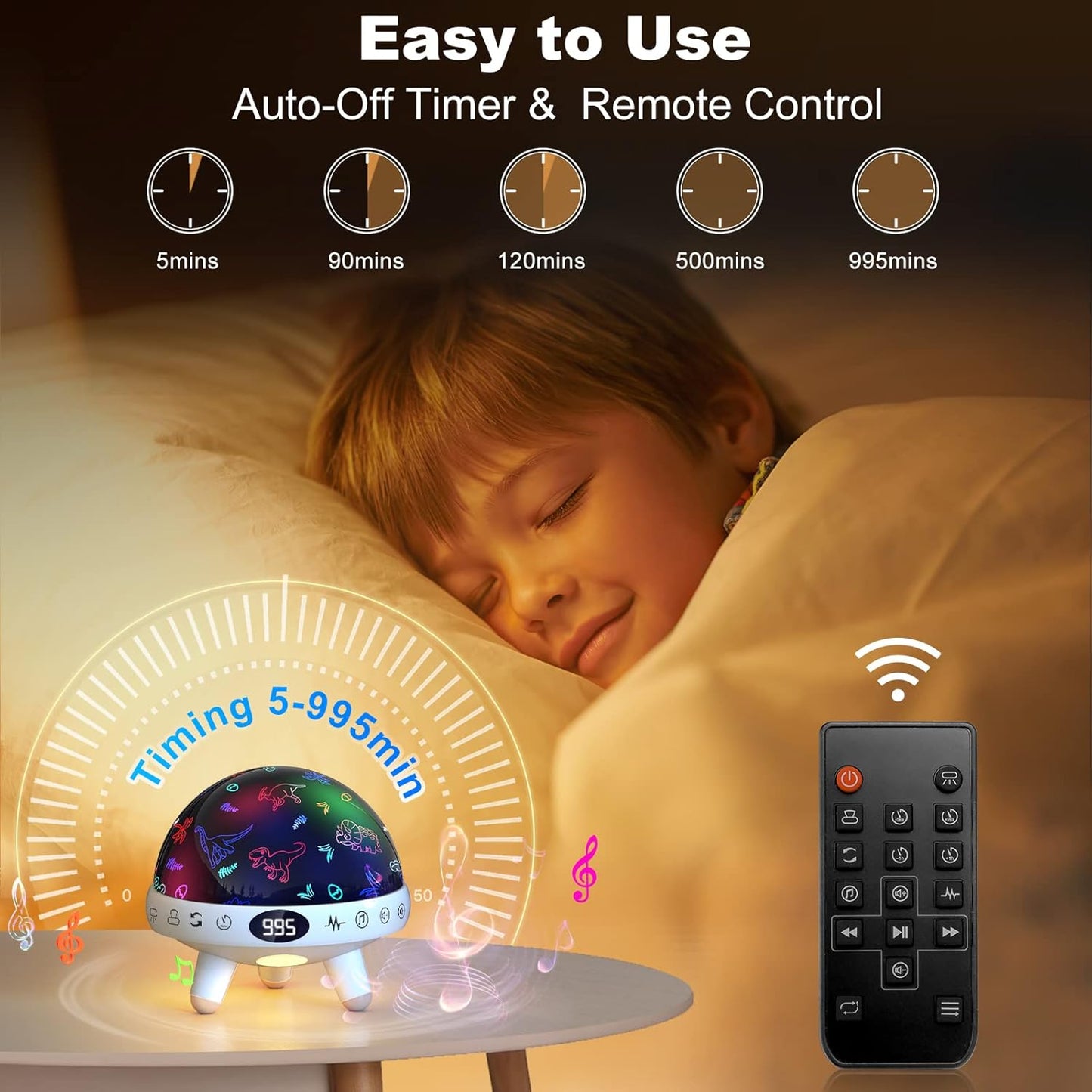 YACHANCE Dinosaur Night Light Projector for Kids with Timer&Remote.Dinosaur Gifts for 1-12 Year Boy.Dinosaur Toys for Kids 5-7 Year Old.Dinosaur Decor for Boys Room.Baby Night Light with 29 Sounds