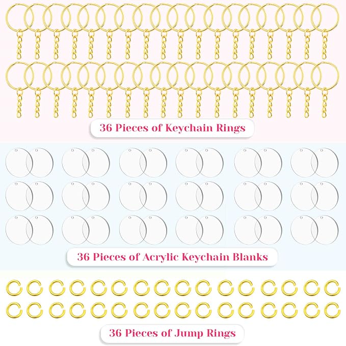 Audab Acrylic Keychain Blanks