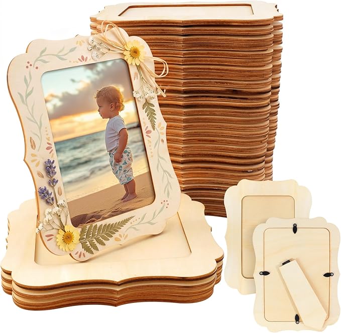 VOKOY 35 Pack Wooden Picture Frames