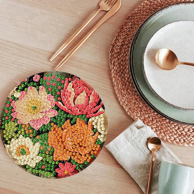 ijbnhd Cactus Diamond Painting Coasters Kit