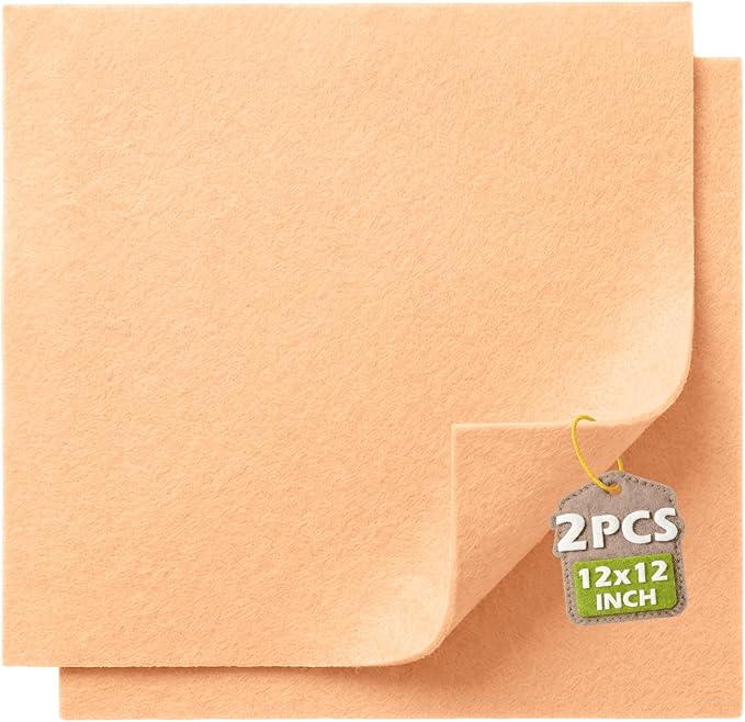 Cream Blush Soft Felt Sheets for Crafts, 1.6mm Thick, Handmade Crafts, DIY