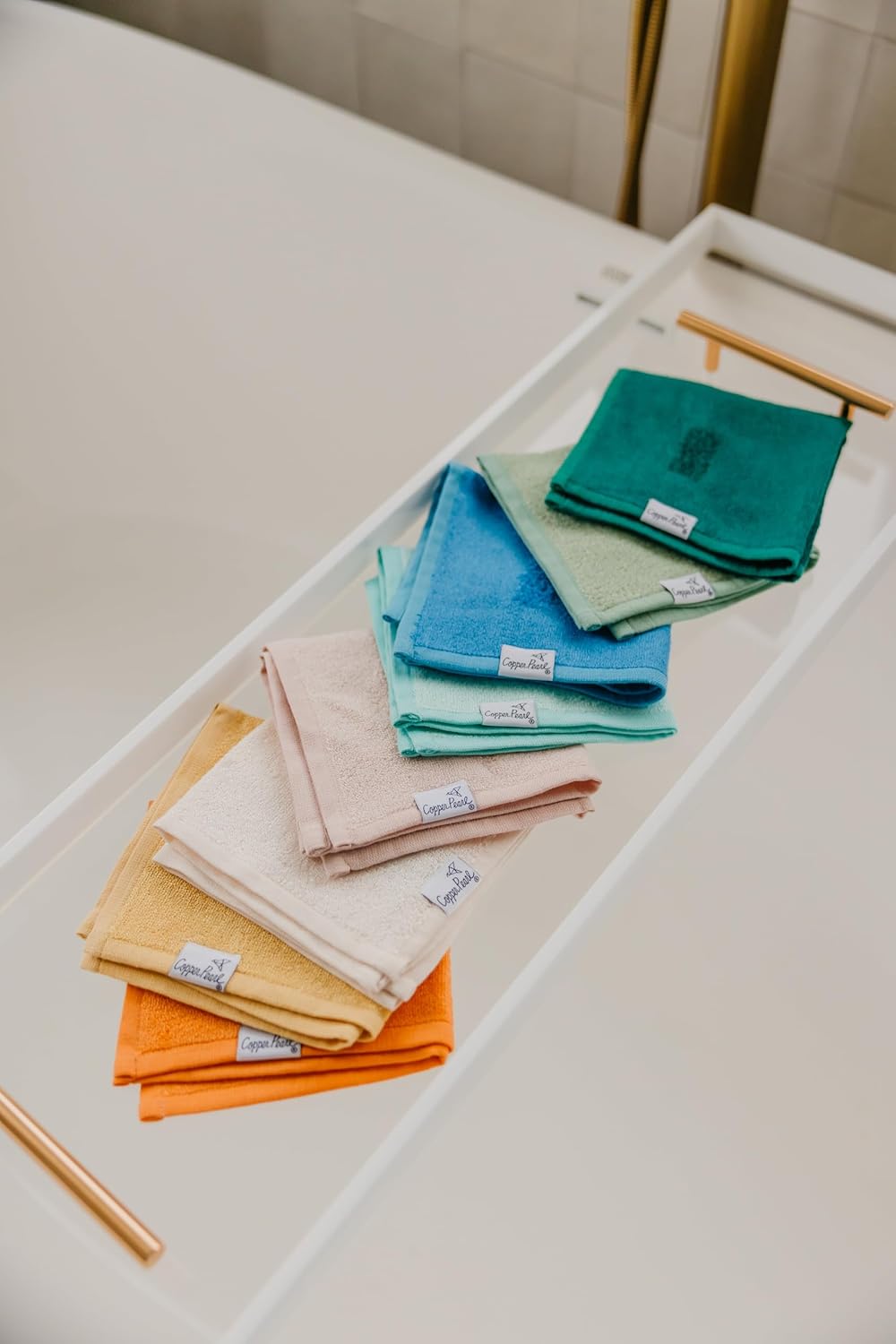 Copper Pearl 6 Ultra Soft Baby Bath Washcloths Premium Large Soft Wade 11" x 11" Towels