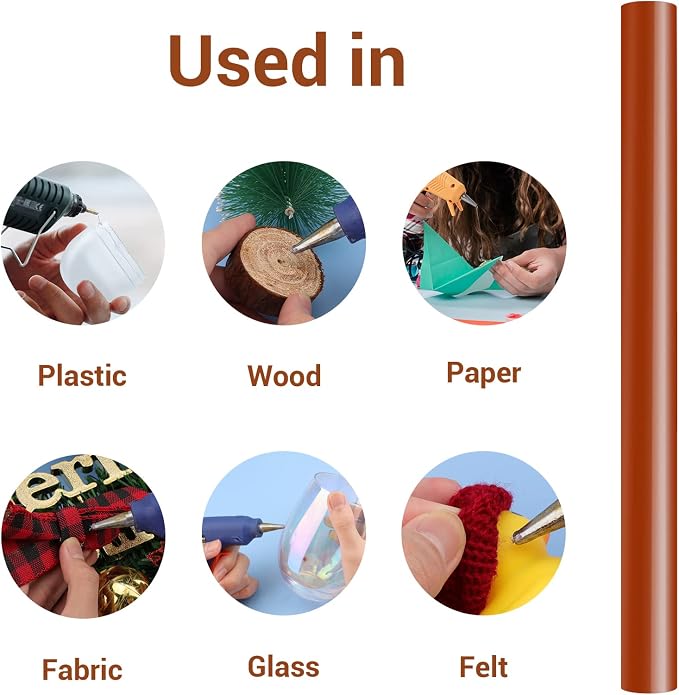 ENPOINT Brown Hot Glue Sticks Full Size