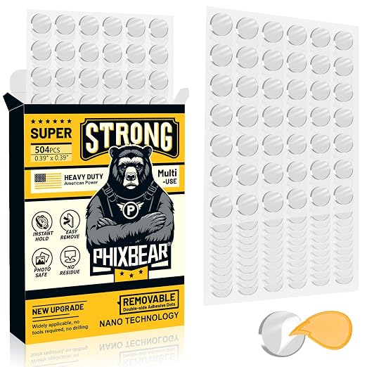 PHIXBEAR Small Mounting Putty No Residue, Strong Double Sided Glue Adhesive