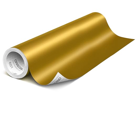 ORACAL 651 Matte Metallic Gold Vinyl Durable Roll Easy to Weed Permanent