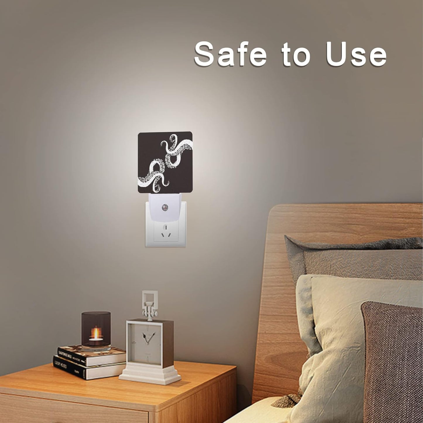 Octopus Night Light Plug-in LED Nightlights Auto Sensor Night Lamp Dusk-to-Dawn Lamp Home Decor for Nursery Children Girls Boys