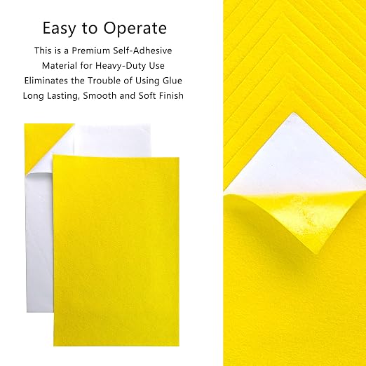 Jtnohx Self Adhesive Felt Sheets, 12 Pieces Felt Fabric