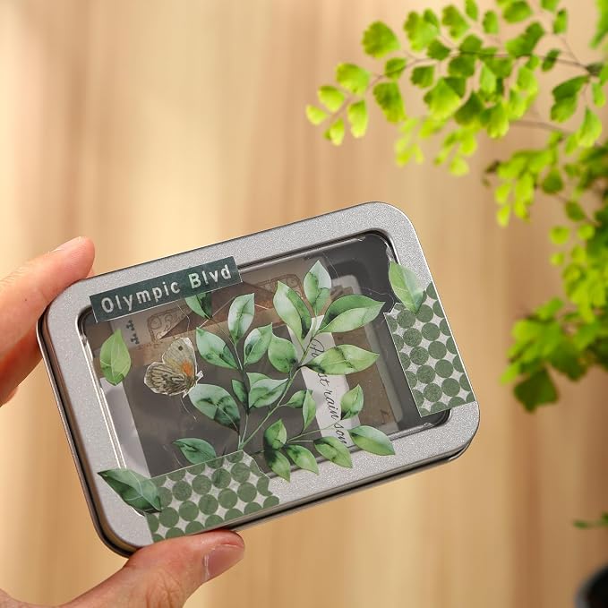 120 Pcs Botanical Leaf PET Stickers