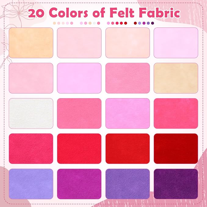 Tegeme 100 Pcs 8 x 12 Inches Felt Fabric Sheet